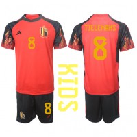 Belgien Youri Tielemans #8 Hjemme Trøje Børn VM 2022 Kortærmet (+ Korte bukser)